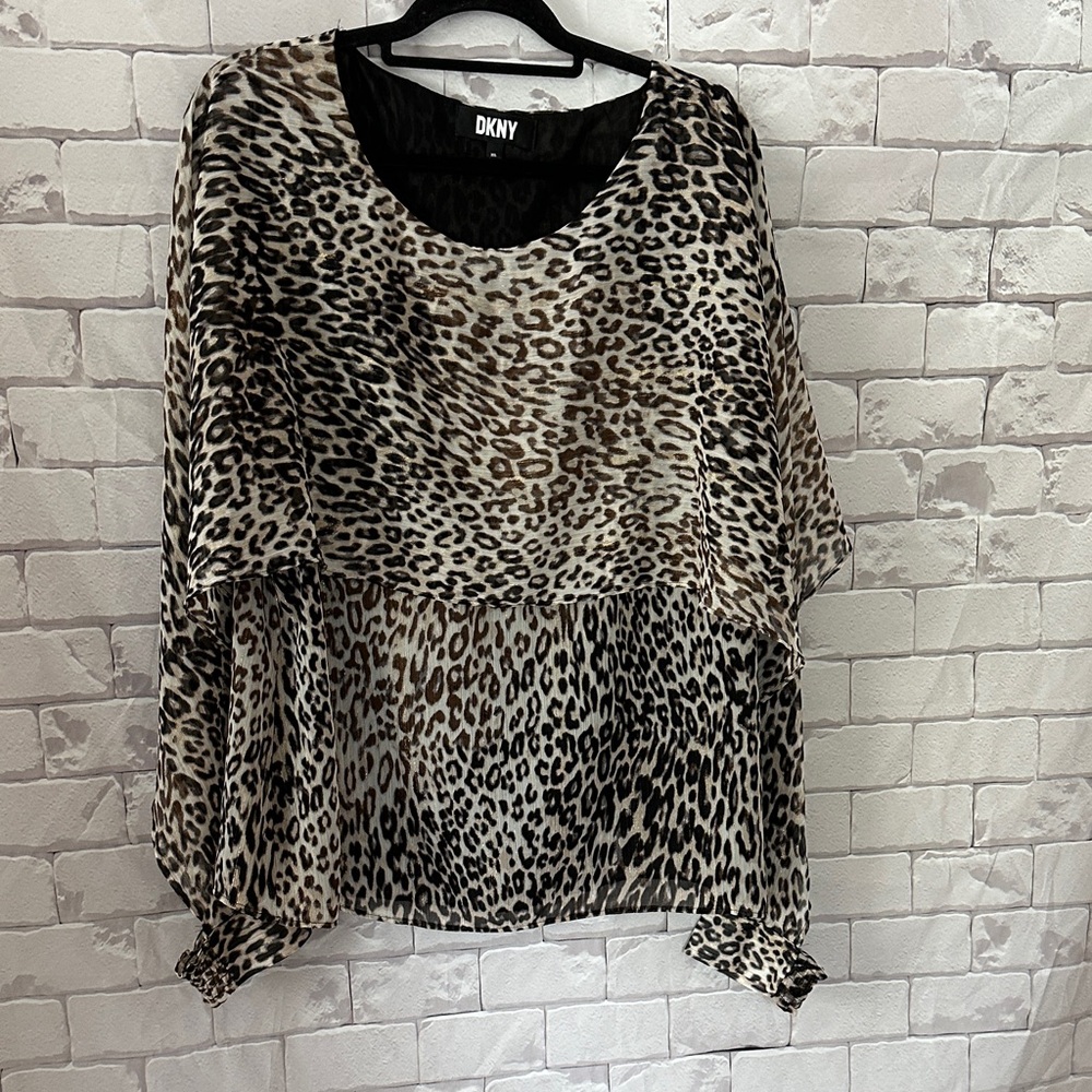 DKNY Animal Print Women's Blouse